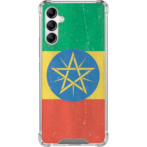 Ethiopia Flag Distressed Galaxy A15 5G Clear Case